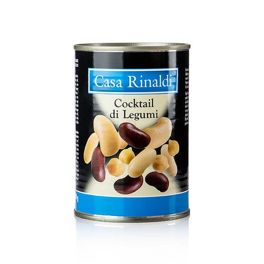 Bohnen Mischung (weiß, rot, Cannellini Bohnen & Kichererbsen) von Casa Rinaldi, 400 g - Vielfältige Auswahl an italienischen Hülsenfrüchten für köstliche Gerichte