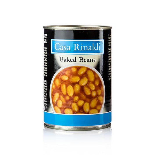 Baked Beans in Tomatensauce, Casa Rinaldi, 420 g - Dose mit leckeren Bohnen in einer würzigen Tomatensauce