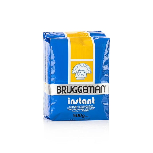 Bild einer 500-g-Packung Instant-Trockenhefe, ideal für köstliche selbstgebackene Brote, Pizzen und Backwaren geeignet