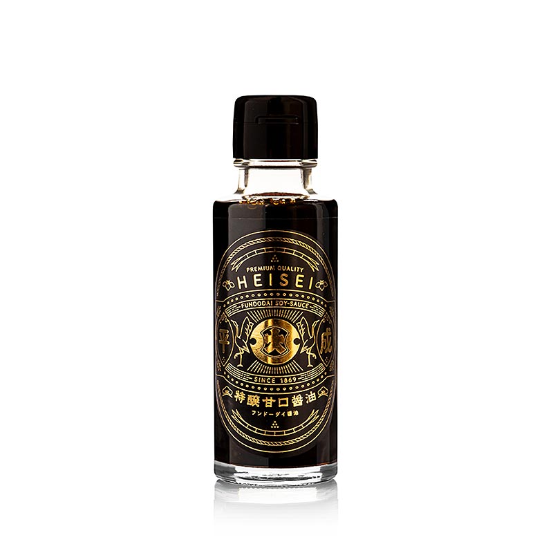 Soja-Sauce - Heisei Premium, süßlich, 100 ml: Natürliche und süßliche Sojasauce aus Südjapan, gebraut aus regionalen Zutaten wie Reis, Weizen, rotem Reiswein und traditionellem japanischem Rohrzucker für eine tiefe, umfassende Aromatik