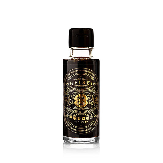 Soja-Sauce - Heisei Premium, süßlich, 100 ml: Natürliche und süßliche Sojasauce aus Südjapan, gebraut aus regionalen Zutaten wie Reis, Weizen, rotem Reiswein und traditionellem japanischem Rohrzucker für eine tiefe, umfassende Aromatik