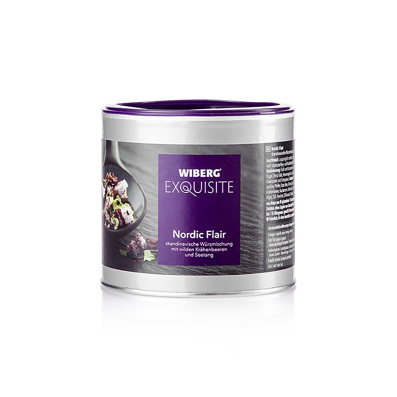 Wiberg Exquisite Nordic Flair, Würzmischung skandinavischer Art, 270 g: Eine skandinavische Würzmischung mit salzigem Seetang, herben Krähenbeeren, Bitterfenchel und Wacholder, ideal für Fleisch, Fisch, Krustentiere, vegetarische Kreationen und Eierspeisen