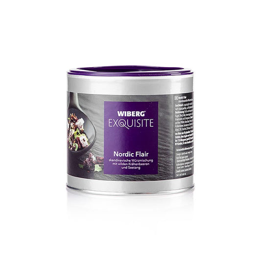 Wiberg Exquisite Nordic Flair, Würzmischung skandinavischer Art, 270 g: Eine skandinavische Würzmischung mit salzigem Seetang, herben Krähenbeeren, Bitterfenchel und Wacholder, ideal für Fleisch, Fisch, Krustentiere, vegetarische Kreationen und Eierspeisen