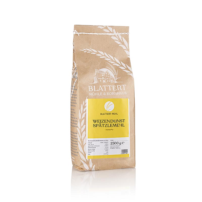Hochwertiges Weizenmehl der Mehl Type 550, perfekt für traditionellen Schweizer Zopf und andere Backwaren, hergestellt in der renommierten Blattert Mühle, 2,5 kg Packung, regionale Spitzenqualität