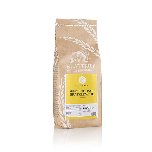 Hochwertiges Weizenmehl der Mehl Type 550, perfekt für traditionellen Schweizer Zopf und andere Backwaren, hergestellt in der renommierten Blattert Mühle, 2,5 kg Packung, regionale Spitzenqualität