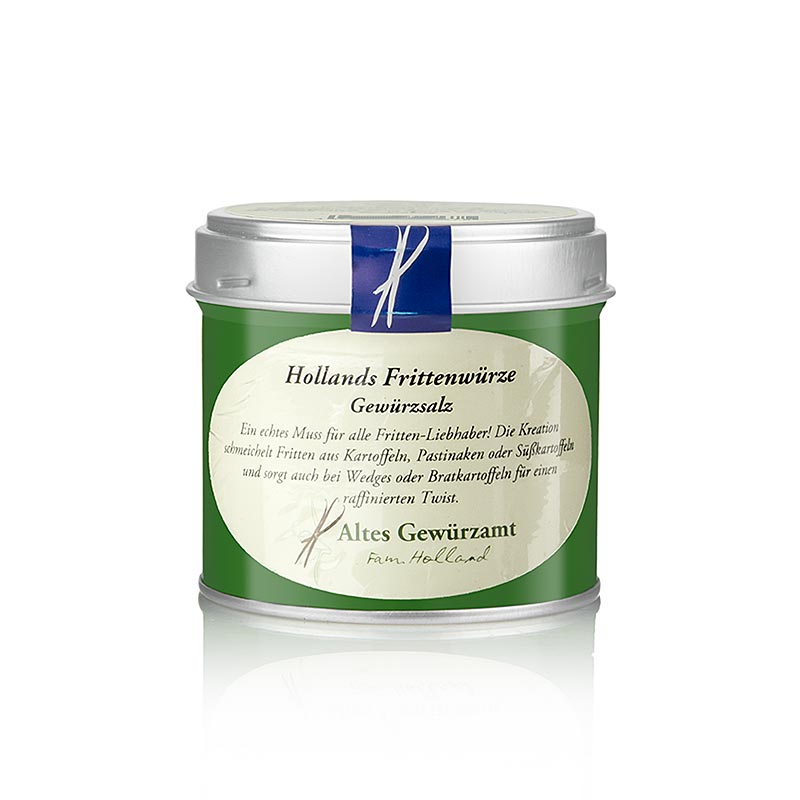 140 g Hollands Frittenwürze von Altes Gewürzamt, perfekt für Kartoffelfritten, Pastinaken oder Süßkartoffeln, verleiht auch Wedges und Bratkartoffeln eine raffinierte Note