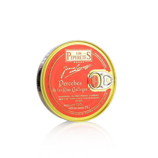Percebes de Galicia - Meeresfrucht-Konserven von Los Peperetes, Galicien, 120 g - Entenmuscheln aus der Manufaktur Los Peperetes, Galicien, bekannt für ihre Extraklasse und delikaten Geschmack