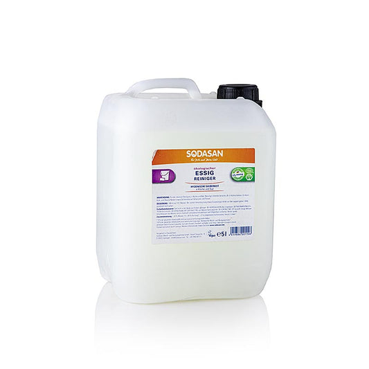 5 Liter BIO-LINN Sodasan Essigreiniger, effektives Reinigungs- und Desinfektionsmittel für Küchen, Böden und Sanitärbereiche, hautverträglich, umweltfreundlich und biologisch abbaubar