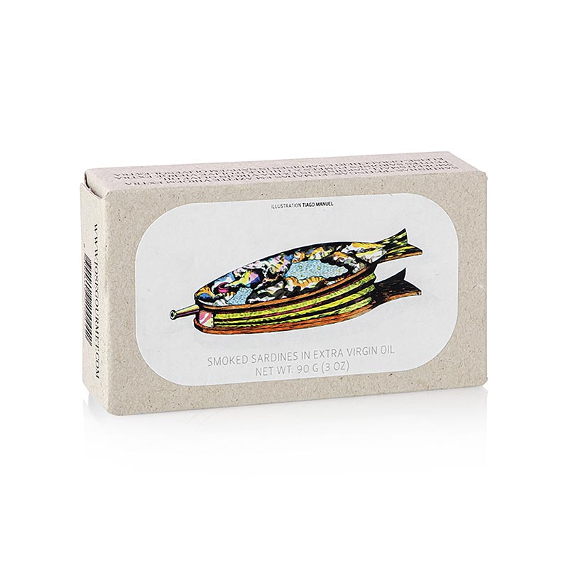 Geräucherte Sardinen in extra nativem Olivenöl, köstliche und gesunde Fischprodukte