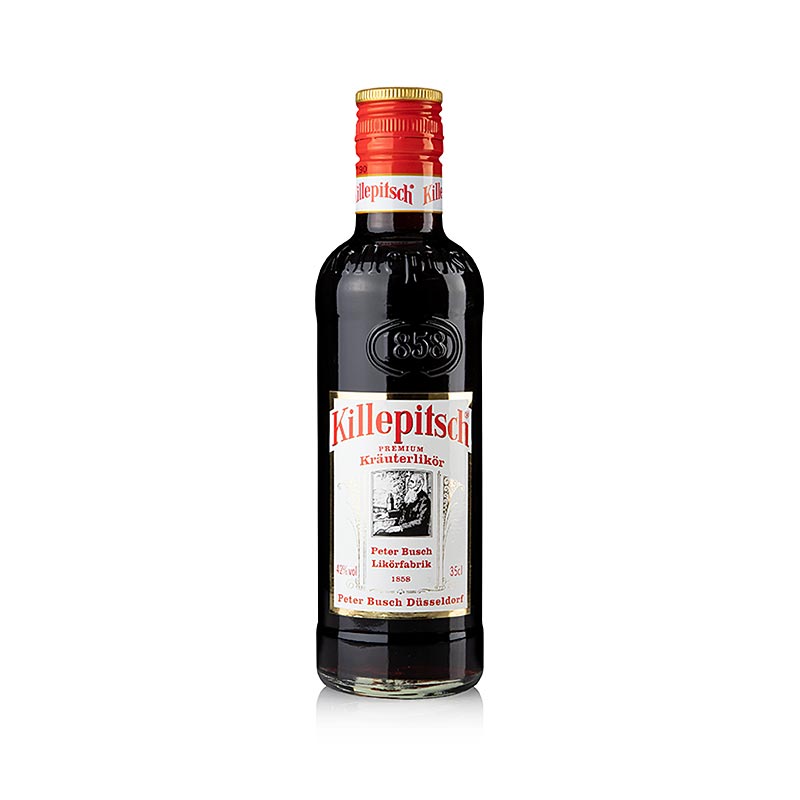 Killepitsch, Kräuterlikör - 42% vol, Likörfabrik Peter Busch, 350 ml: Hochprozentiger Likör in einer Flasche aus der Likörfabrik Peter Busch