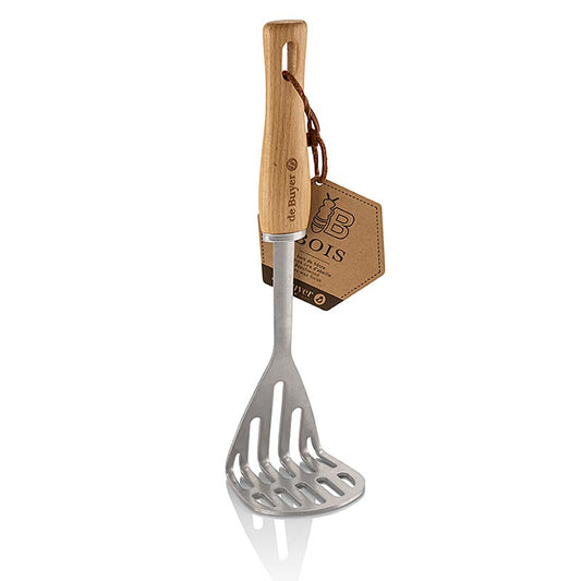 deBUYER B Bois Schiacciapatate, acciaio inossidabile/legno (2701.03), 1 pz