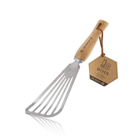 Hochwertiger deBUYER B Bois Pfannenwender / Spatel aus rostfreiem Edelstahl und elegantem Holz für optimale Funktionalität und Stil, ideal zum Rühren, Mixen und Servieren von Speisen