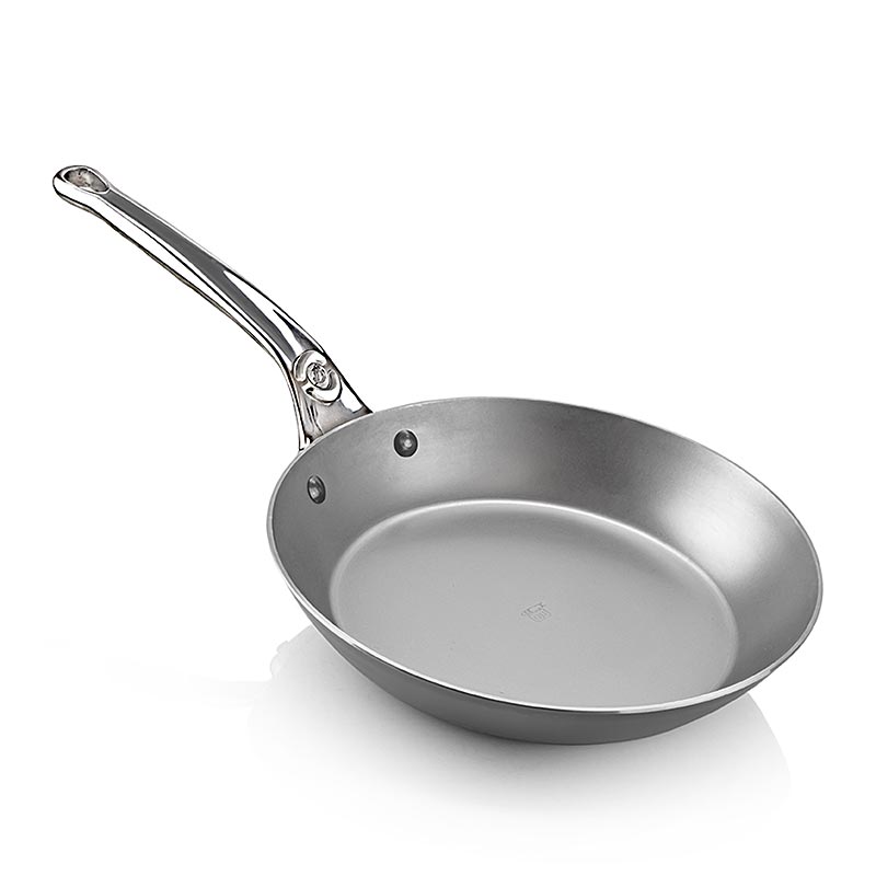 Professionelle deBUYER Mineral B Element Pro Bratpfanne, 24 cm, geschmiedeter Stahl, natürliche Antihaftbeschichtung, geeignet für alle Herdarten, ergonomischer Griff, langlebig und leistungsstark
