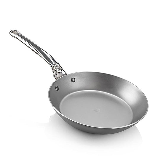 Professionelle deBUYER Mineral B Element Pro Bratpfanne, 24 cm, geschmiedeter Stahl, natürliche Antihaftbeschichtung, geeignet für alle Herdarten, ergonomischer Griff, langlebig und leistungsstark