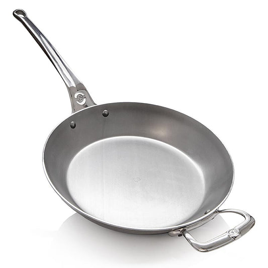 Hochwertige deBUYER Mineral B Element Pro 32 cm Bratpfanne mit natürlicher Antihaftbeschichtung und kühlbleibendem Edelstahlgriff Geeignet für alle Herdarten, inklusive Induktion, und bis zu 250 °C backofenfest Entwickelt für anspruchsvolle Hobbyköche und Profis