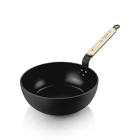 deBUYER B Bois Choc Sauteuse, Induktion, 24cm (878824), 1 St - Hochwertige Sautierpfanne aus Material für optimale Wärmeverteilung und Langlebigkeit, mit ergonomischem Griff für Komfort beim Kochen