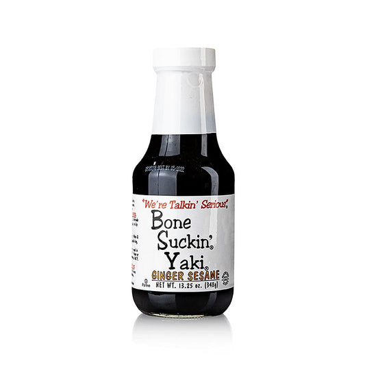 Bone Suckin´ Yaki Sauce, Ginger Sesame, Ford´s Food, 295 ml - Asia-Flair mit kräftiger Süße, wärmendem Ingwer und nussigem Sesam für Fisch und Huhn