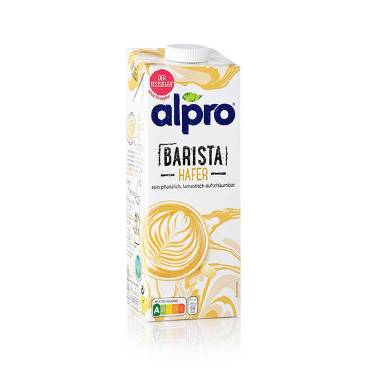 Haferdrink, Barista für Profis, alpro, 1 l - Vielseitiger pflanzlicher Milchersatz mit mildem Hafergeschmack, ideal für Kaffee, Kakao und Tee