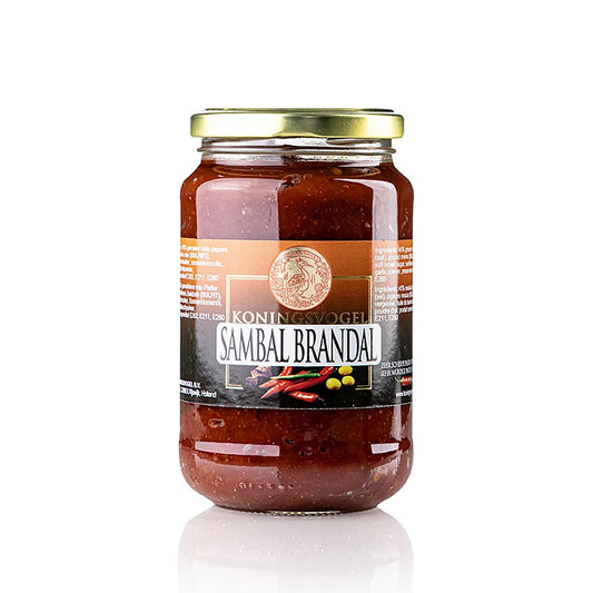 Sambal Brandal, Koningsvogel, 375 g - Hot and spicy Indonesian chili paste in a 375 g container from the renowned Koningsvogel brand