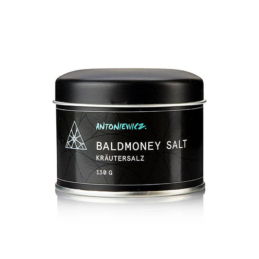 Heiko Antoniewicz - Baldmoney Salt (Bärwurzsalz), 130 g - Natürliches Salz mit intensivem Aroma, hergestellt aus handgeernteten Baldmoney-Blüten und -Grün, ideal zum Würzen von Gemüse, Salaten, Rührei oder frischen Pellkartoffeln