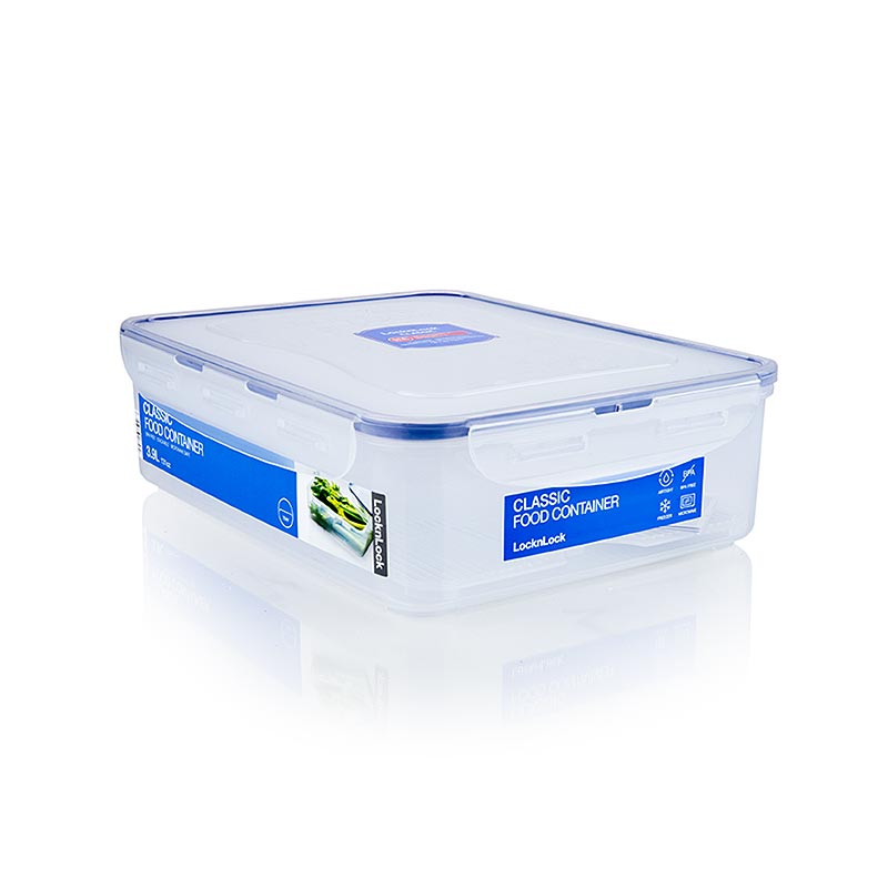 Frischebox Lock&Lock 3,9 L (HPL834) rectangular (295x230x84mm) with drainage grid, 1 piece - airtight and leak-proof food storage container