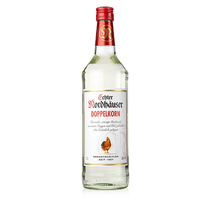 Flasche Nordhäuser Doppelkorn, 38% vol, 1 l, traditioneller deutscher Schnaps