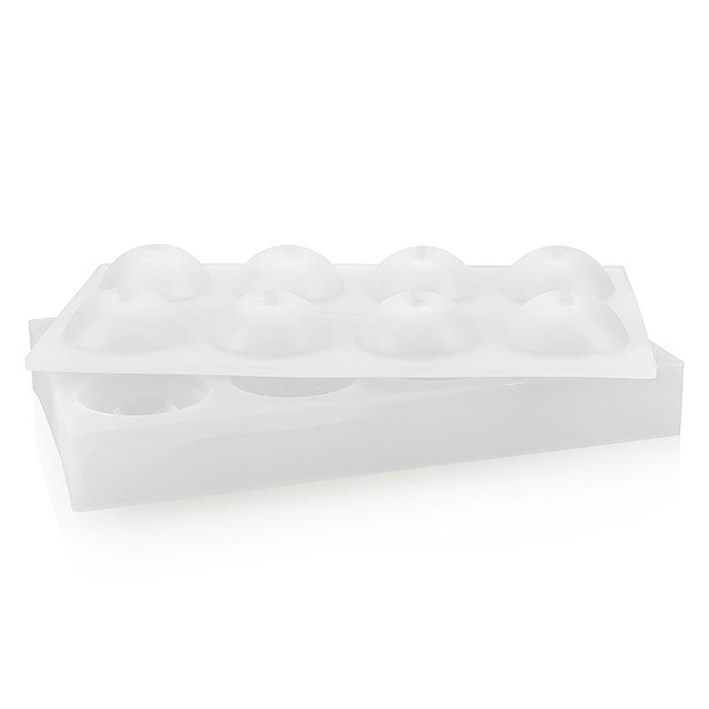 Tapis en silicone 17,5 x 30 cm, 8 sphères/boules, 55 mm x 87 ml, Pavoni (AF001), 1 pièce