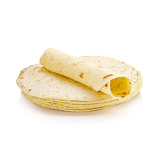Weizen-Tortillas Wraps, ideal für mexikanische Gerichte wie Quesadillas oder Burritos, aus Weizenmehl hergestellt und vielseitig befüllbar