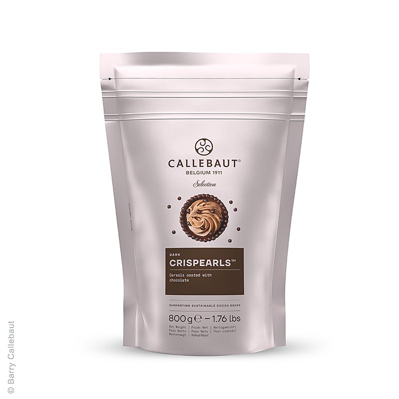 Crispearls Dark, knusprige dunkle Schoko Perlen, Callebaut, 800 g
