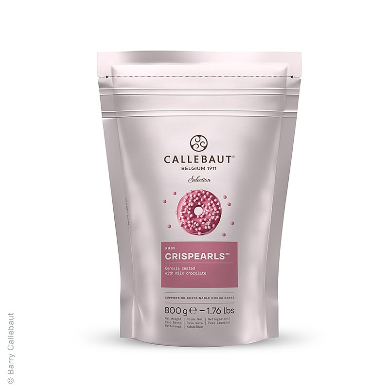Crispearls Ruby, knusprige rosa Schoko Perlen, Mona Lisa Callebaut, 800 g