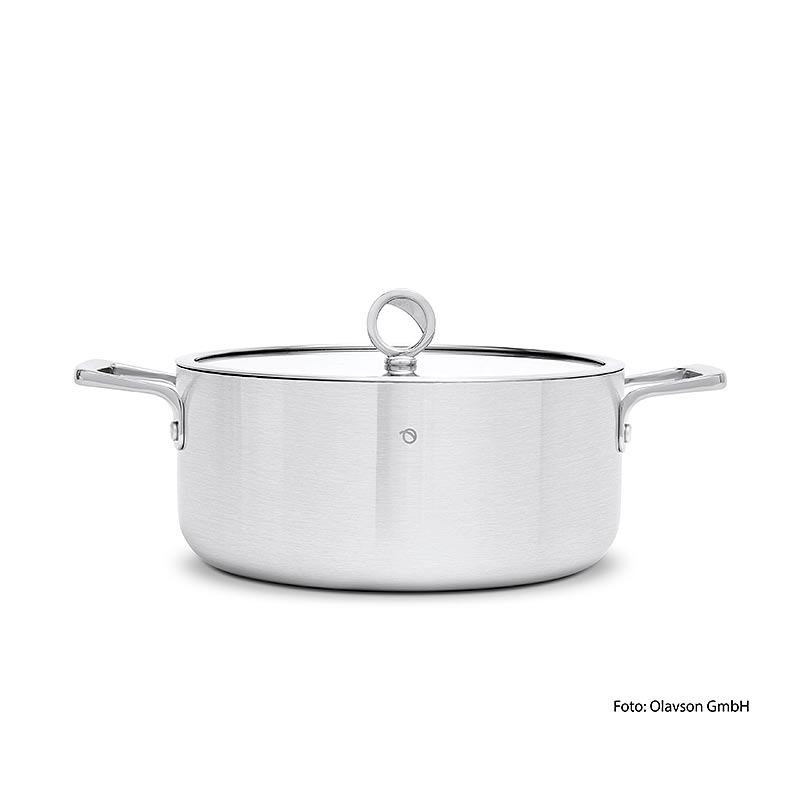 Kupferkern Kochtopf mit Deckel, 26cm, 5,8l, für alle Herdarten, Profi-Pfanne