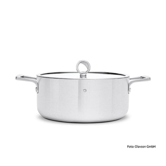 Kupferkern Kochtopf mit Deckel, 26cm, 5,8l, für alle Herdarten, Profi-Pfanne