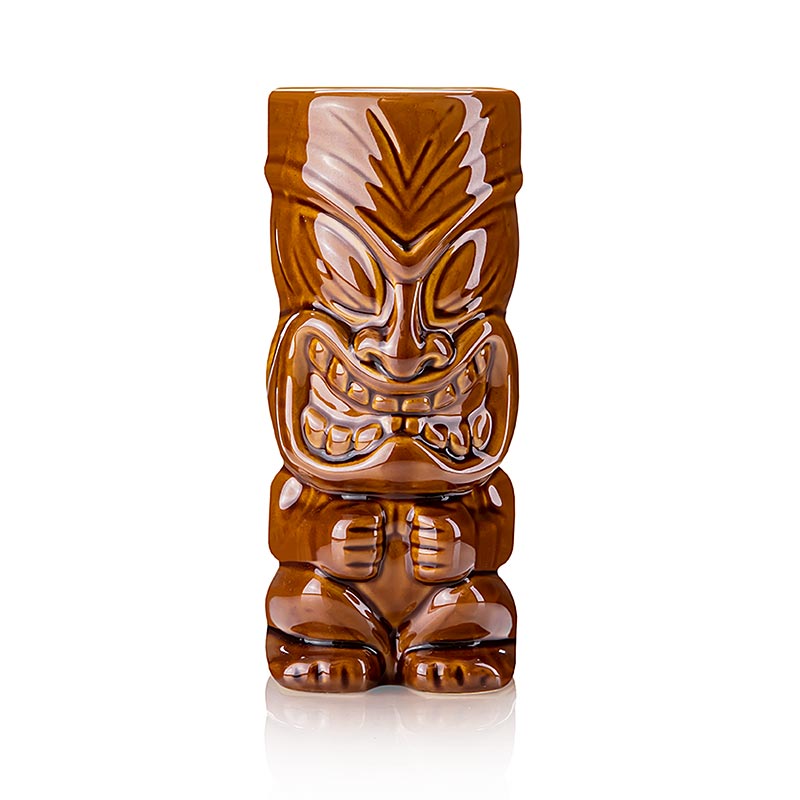 Tiki-Becher Hua Ka'i von Libby Glass, leuchtend orange, 420ml, perfekt für tropische Cocktails