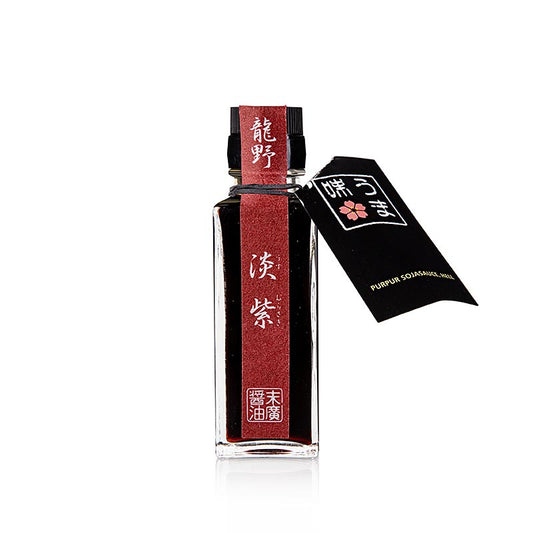 Soja-Sauce - Shoyu (Murasaki / Purpur), hell, Suehiro, 100 ml - Traditionelle helle Sojasauce mit höherem Koji-Anteil und natürlicher Süße, perfekt für Tofu Salat, Steak, Roastbeef und Eierspeisen, sowie zu Dim Sum und Gyoza
