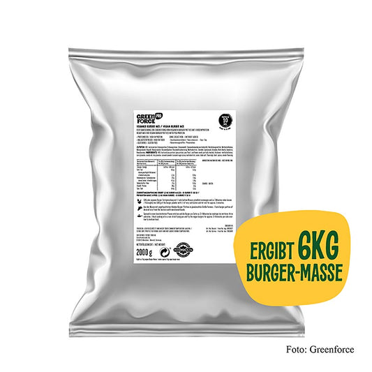 Greenforce Fertigmix für vegane Burger Patties, aus Erbsenprotein, 2 kg