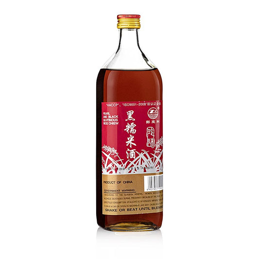 Flasche mit Reiswein Schwarzer Reiswein, 12 % vol, aus China, 750 ml, traditionelles chinesisches alkoholisches Getränk