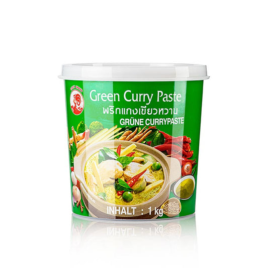Grüne Currypaste von Cock Brand, 1 kg-Packung, perfekt für authentische thailändische Gerichte