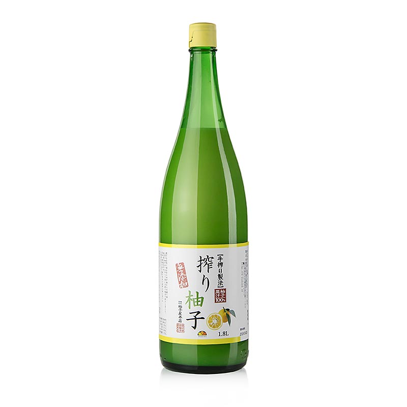 Yuzu Saft, 100 % Zitrusfruchtsaft, 1,8 l - Handgepresster, köstlich herber Yuzusaft ohne Salz, ideal für Ponzu, Dressing und asiatische Gerichte wie Ramen und Desserts