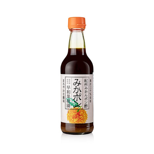 Mikan Ponzu Sauce, weiß, aus Japan, 360 ml - Verwenden Sie diese vielseitige Sauce für eine geschmackvolle Note in Ihren Gerichten