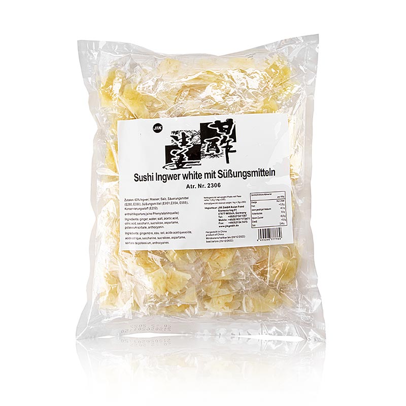 Zenzero, sottaceto, giallo, in sacchetto da porzione, 1 kg, 200 x 5 g