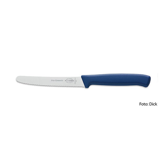 Handwerksmesser mit 11 cm langer blauer Wellenschliffklinge von DICK, geeignet für Präzisionsarbeiten in der Küche, ergonomischer Griff für sicheren Halt, perfekt zum Schneiden von Gemüse, Hacken von Kräutern und Zerkleinern von Fleisch