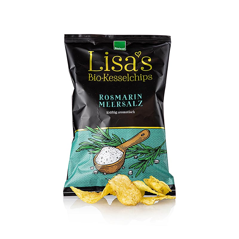 Lisa's Chips de pommes de terre, au romarin & sel marin, BIO, 50 g