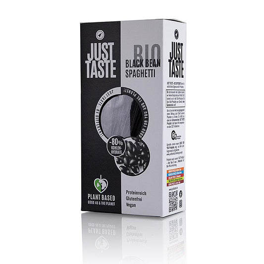 Bio, glutenfreie schwarze Bohnenspaghetti von Just Taste, 250 g, für eine gesunde Ernährung