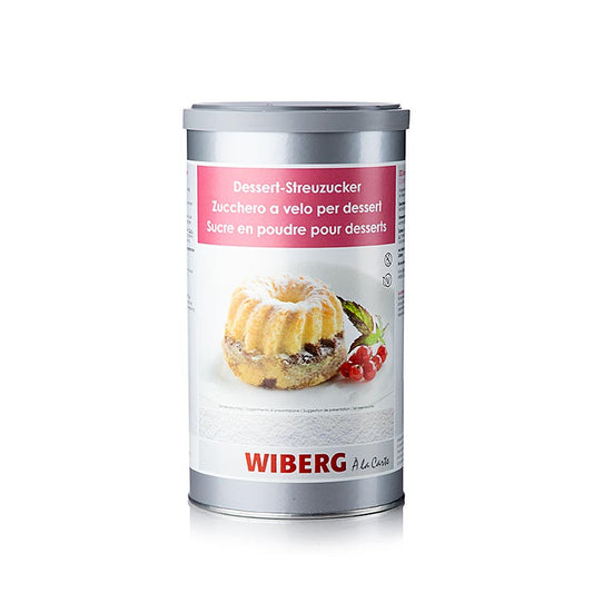 Streuzucker für Desserts, Sahne und Cremes, der Feuchtigkeit standhält und auf warmen Süßspeisen nicht zergeht, mit fruchtigem Geschmack und Bourbon-Vanille-Note, 750 g