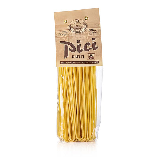 Pici Dritti Semola di Grano Duro von Morelli 1860, 500 g - traditionelle handgerollte Pasta aus feinstem Hartweizengrieß, perfekt für die Zubereitung köstlicher Pastagerichte Entdecken Sie den authentischen Geschmack der Toskana in Ihrer Küche