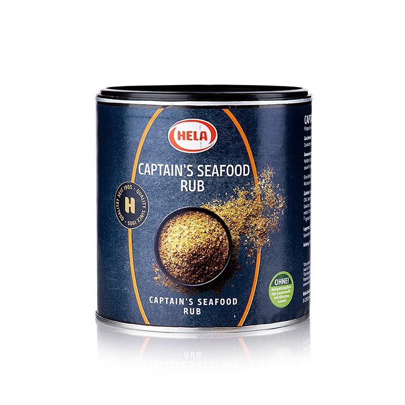 HELA Rub Captain´s Seafood, Gewürzzubereitung, für Fisch & Meeresfrüchte, 400 g | Salz, Pfeffer, Gewürze, Aromen,Trockengemüse | thungourmet