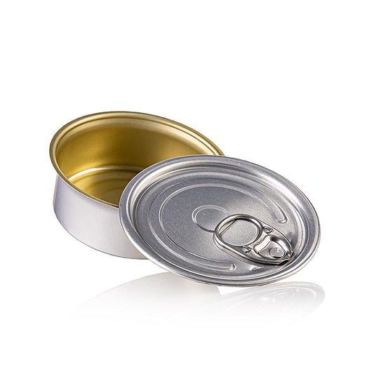 Boîte ronde avec couvercle (boîte en aluminium), vide, 100 ml, 100 % Chef, 100 pièces