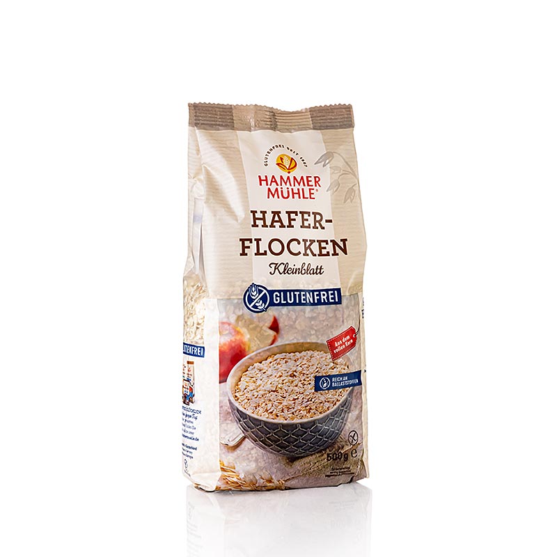 Glutenfreie Haferflocken von Kleinblatt in der 500 g Packung von Hammermühle
