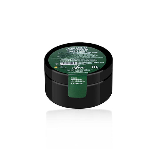 Sosa Lebensmittelfarbe Minzgrün, Puder, wasserlöslich (39430), 70 g: Hochwertiges wasserlösliches Pulver zum Färben von Teig, Zuckerguss und Fondant, ideal für Profi- und Hobbyköche zur kreativen Gestaltung von Gerichten und Desserts