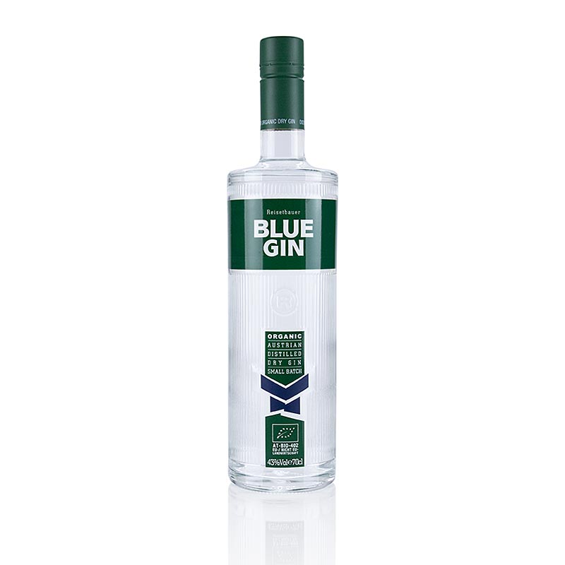 Reisetbauer Blue Gin Organic, 43% vol, BIO, 700 ml - Handcrafted premium Bio-Gin aus Österreich, 700 ml Flasche